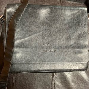 Giorgio Armani messenger bag leather